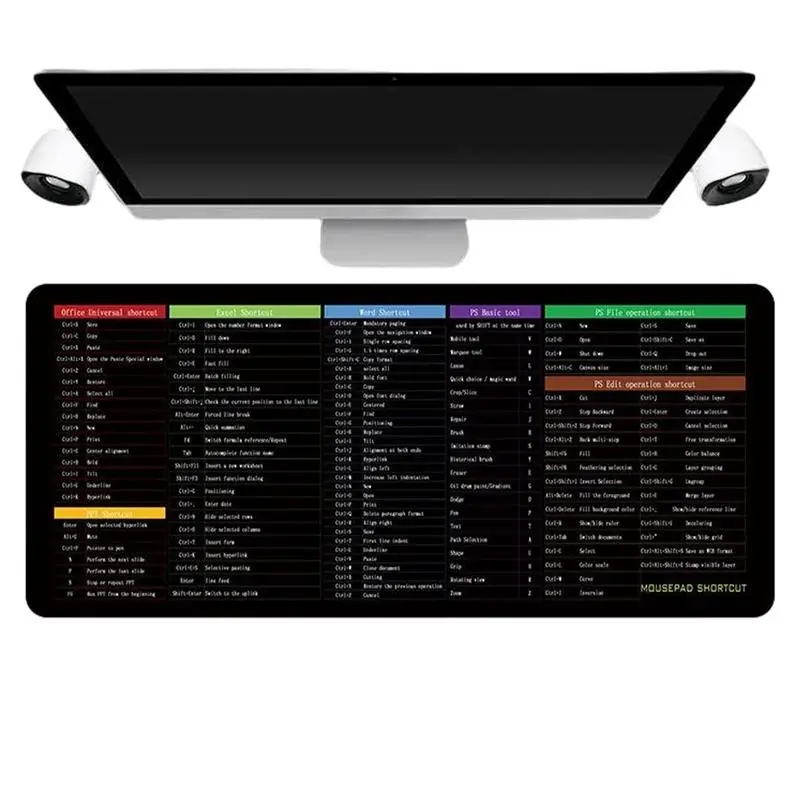 

Гладкий большой коврик для мыши, Настольный коврик для клавиатуры со стандартным нескользящим ковриком для ноутбука, коврик для мыши с резиновой основой, гладкий внешний вид