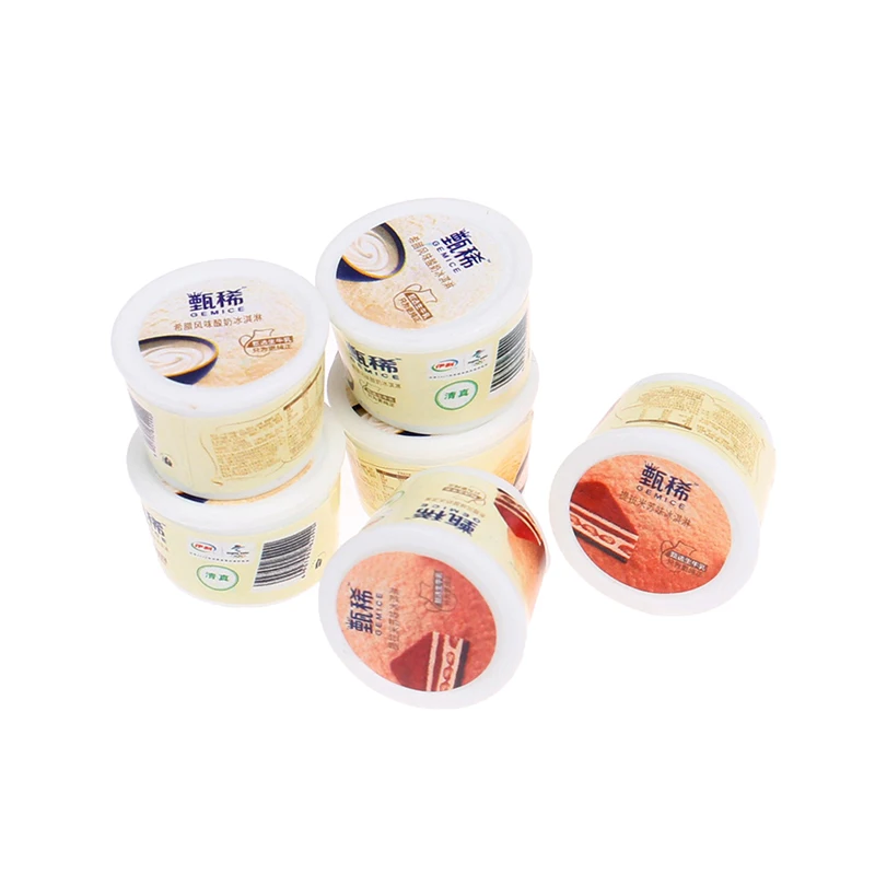 5 шт. кукольный домик еда мороженое масштаб 1:12 йогурт картонная Бутылка Чашка для