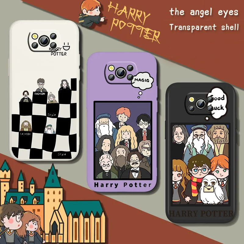 

Anime Harryys Potterer Cute Photo Frames Phone Case For XiaoMi POCO X2 X3 X4 GT NFC Pro M3 M4 F3 F4 GT C3 C31 C40 Liquid Rope