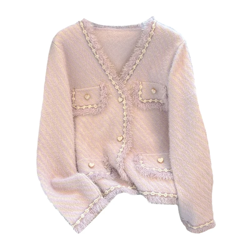 Женский вязаный кардиган элегантный Стильный однобортный Кардиган с длинным