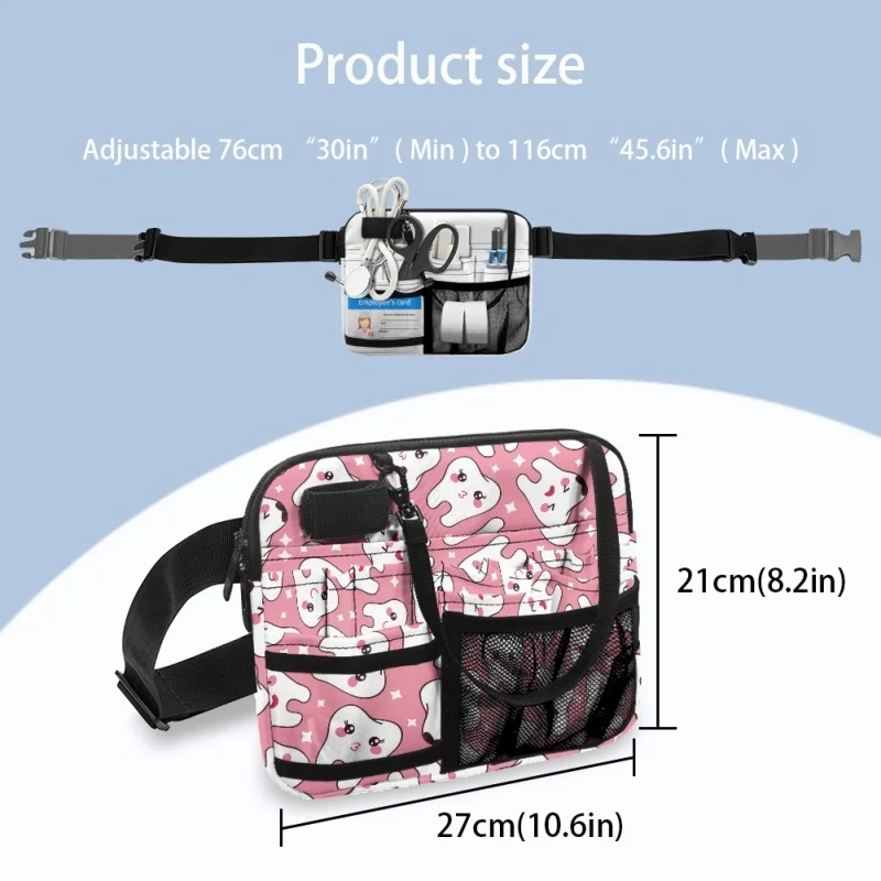 Twoheartsgirl Adjustable Fanny Packs for Women Durable Emergency Supplies Nursing Organizer Waist Bags Medical Belt Organizer