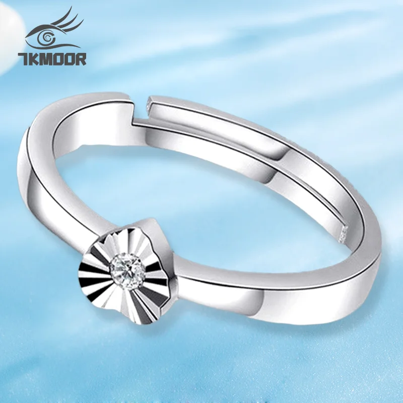 

Gift 2022 Wedding Ring Women's Heart Rings Silver Color Brand Quality Zircon Shinny
