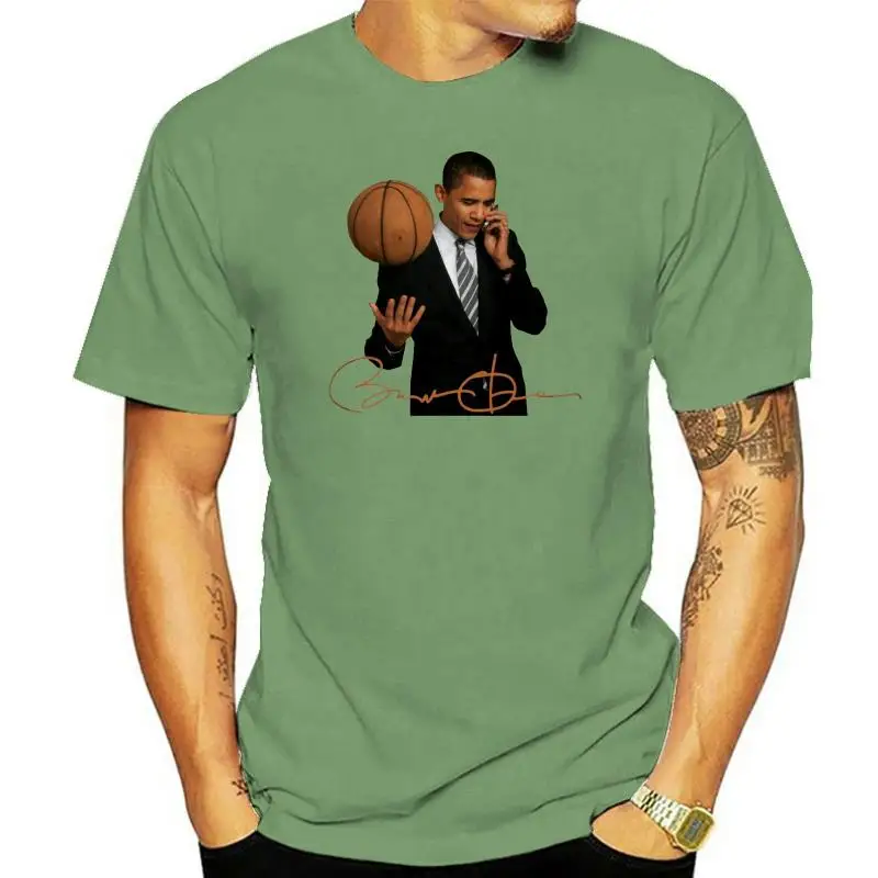 

Футболка с изображением президента бариста Обамы, играющего в баскетбол и на телефоне да, дышащие топы, футболка