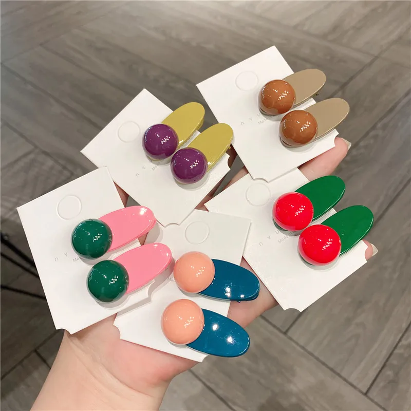 

2PC Korean Lovely Hairpin Hair Claw Clips Clamp for Women Girls Child Kids Crab Headband for Hair Washface Accessories Headwear