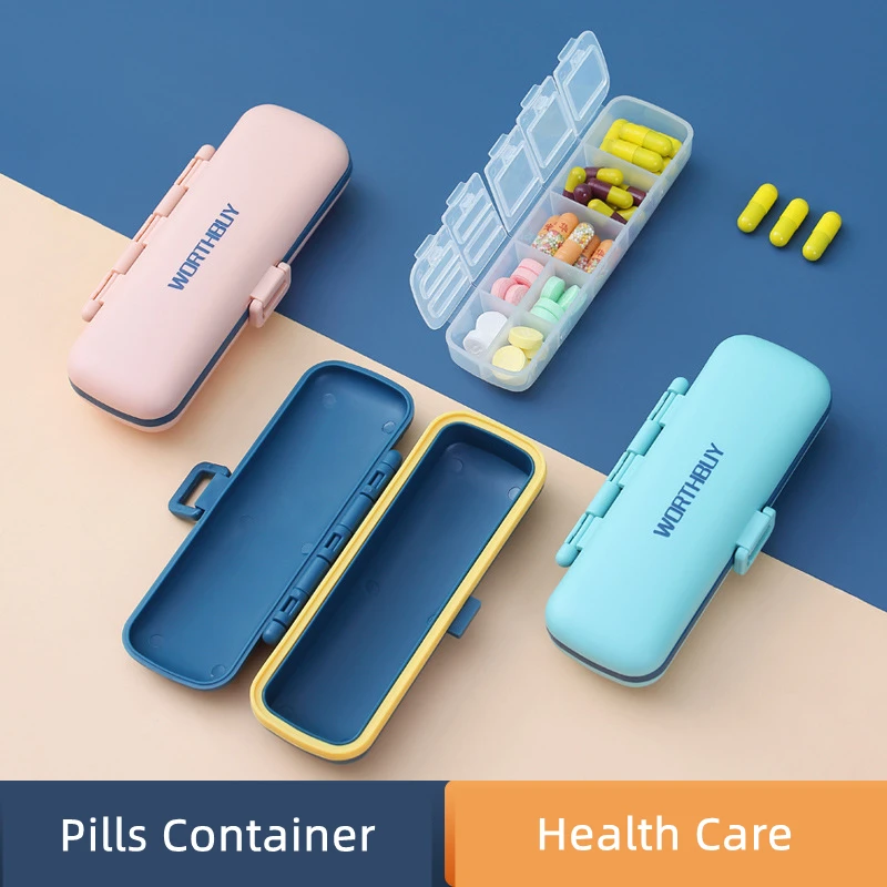 

5 Grids Pill Box Sealed Portable Pills Container Health Care Travel Drug Organizer Dispenser Divider Medicine Holder Mini Case