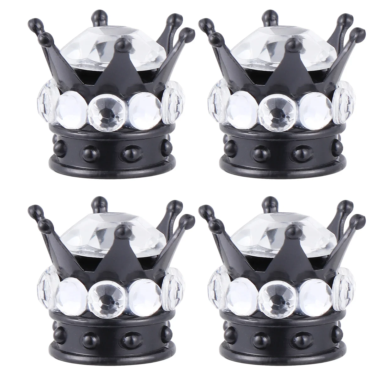 

4pcs Tire Wheel Stem Air Caps Rhinestone Tire Stem Caps Bling Accessories for Vehicle