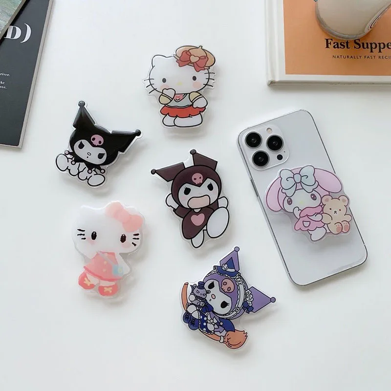 

New Kawaii Sanrio Phone Holder Hello Kittys Kuromi Lazy Desktop Ipad Tablet Universal Convenient Multipurpose Phone Holder Gift