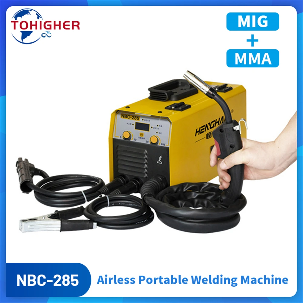 2 In 1 Semi-automatic Welding Machine MIG+MMA 220V/110V IGBT Dual-purpose Airless Two-protection Inverter Welder Flux Cored Wire