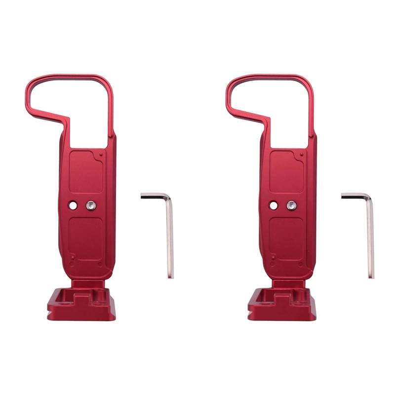 

2X For Canon EOS RP Vertical Quick Release L Plate Bracket Holder Hand Grip Base Handle Red