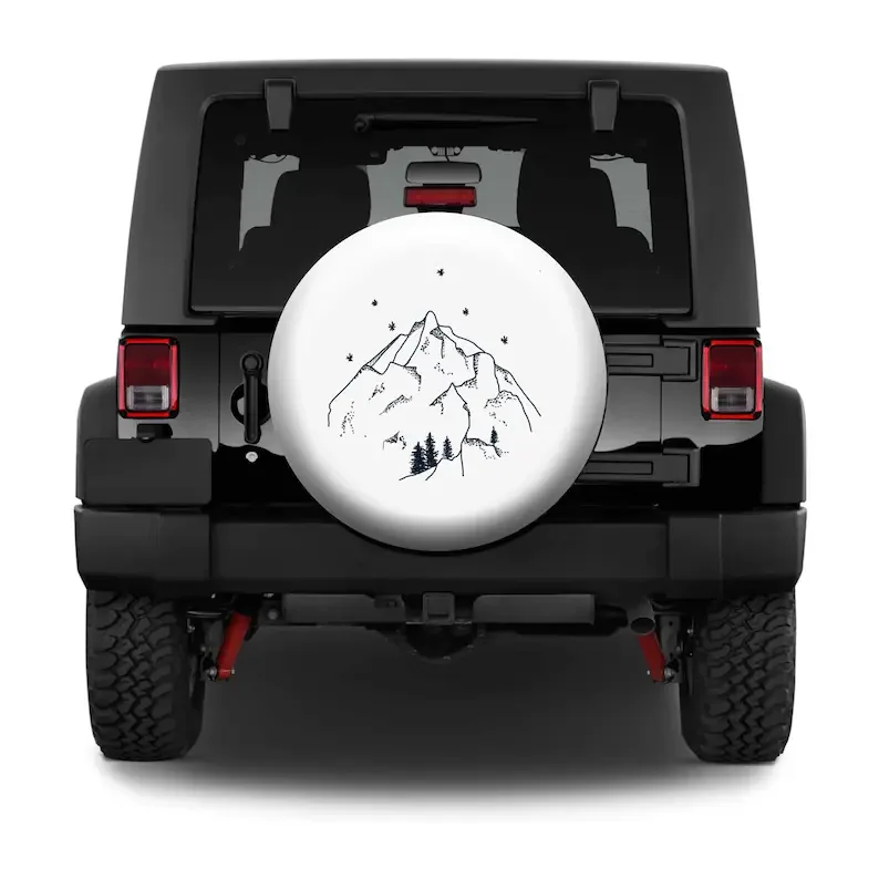 

Крышка для запасной шины, крышка для автомобильной шины Wrangler SUV RV, крышка для шины под заказ без отверстия для камеры, защитная крышка для шин...