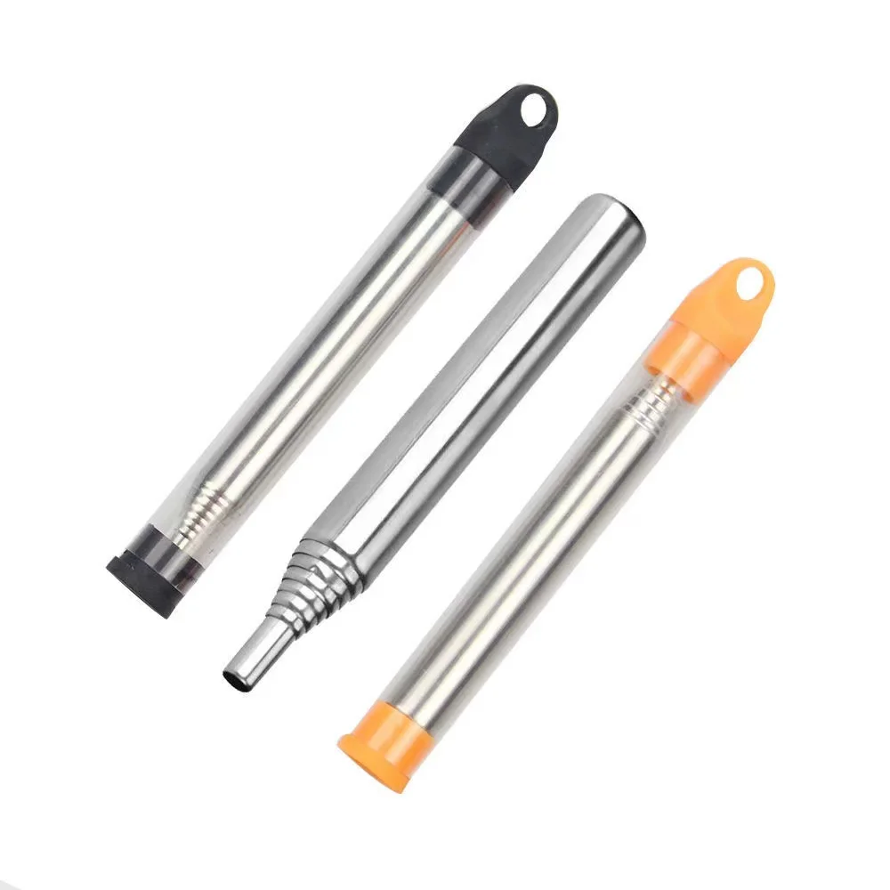 

Outdoor camping blowpipe portable stainless steel camping retractable blowpipe blowpipe