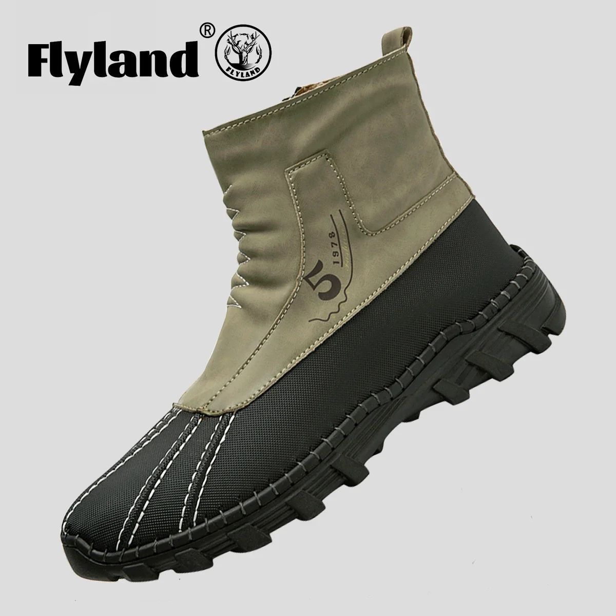 FLYLAND/мужская повседневная обувь из спилка ботинки ручной работы мужские