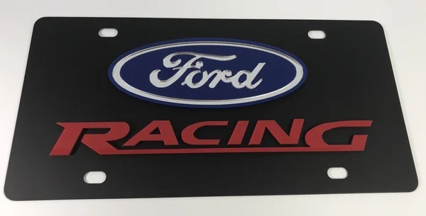 

Ford Racing красный черный углеродистая сталь Премиум 3D номерной знак