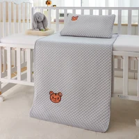 Waterproof Baby Pad Mattress Cover Sheet Solid Color Cool Breathable Kid Bedding Changing Cover Sheet 70x140cm with Pillowcase