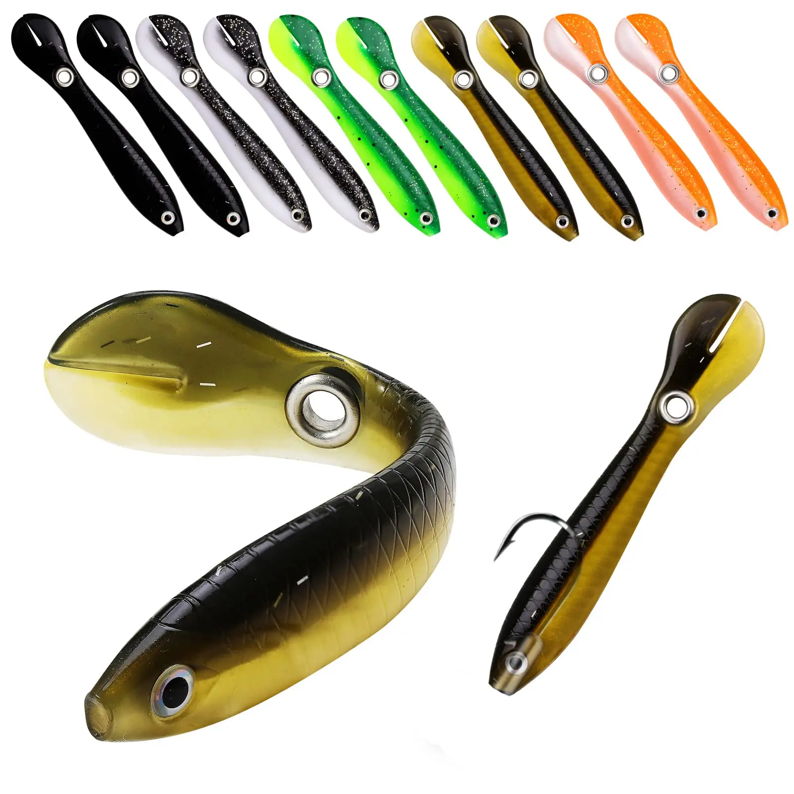 

Fishing Lures,Fishing Equipment bass Lures Fishing Stuff Simulation Loach Soft Bait, Slow Sinking Bionic Swimming Lures