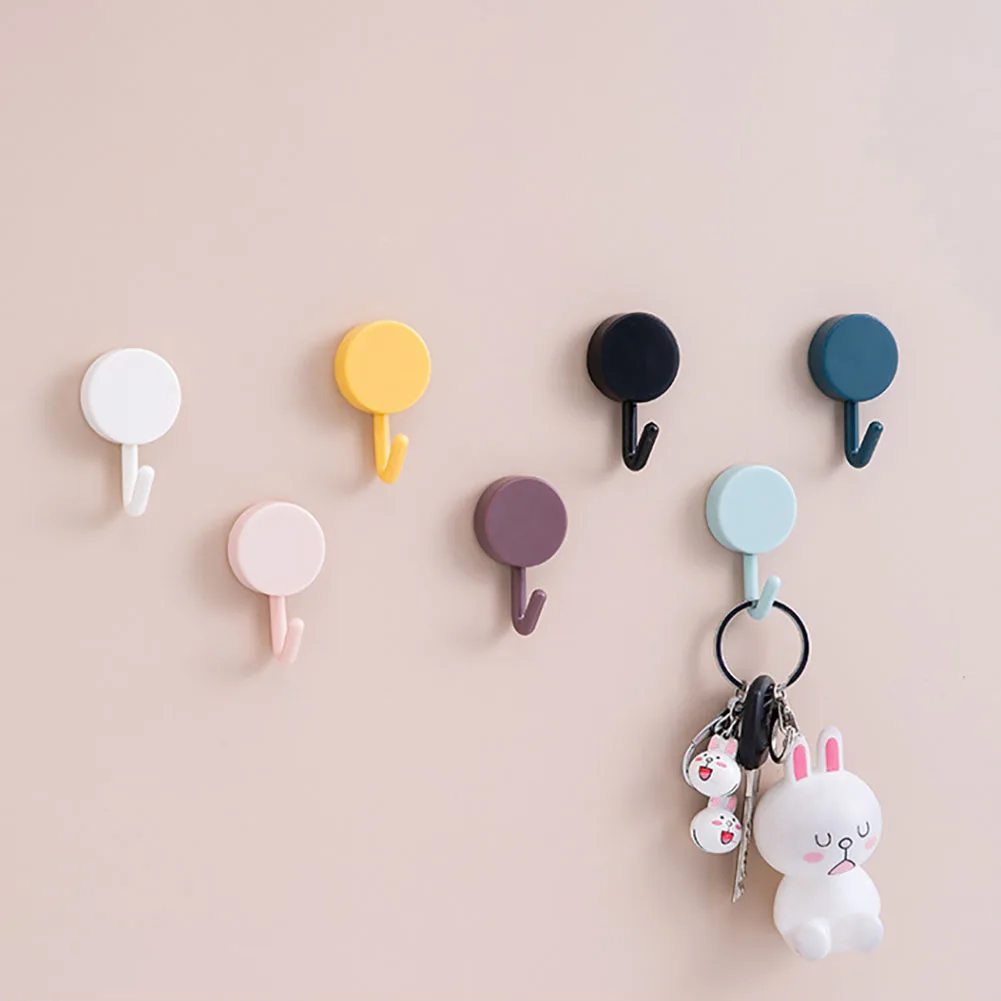 

10Pcs Strong Self adhesive Hook Kitchen Bathroom Hook non-marking Kitchen Hook Household Wall Hanging Door Hook Multifunctional