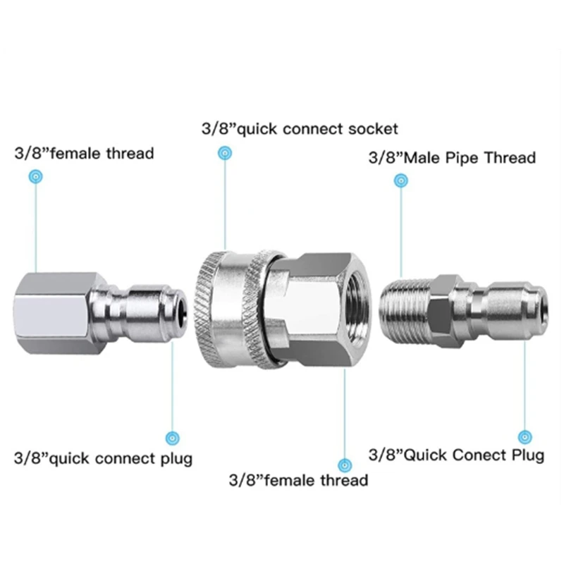 3 шт. насадки для мойки высокого давления из нержавеющей стали