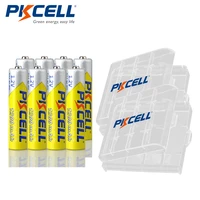 8pcs pkcell aaa 1200mah battery 1 2v nimh aaa rechargeable batteries aaa battery 2pcs battery box holder for aaa aa battery