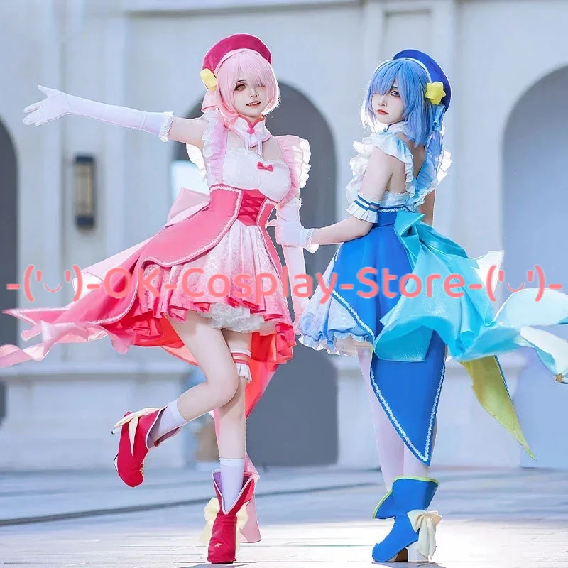 Женские костюмы для косплея Ram Rem Re:zero Kara Hajimeru Isekai Seikatsu женское милое платье с