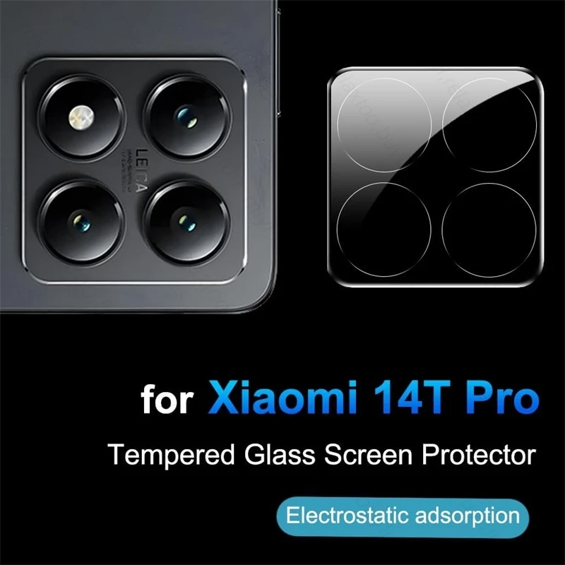 3 шт. Прозрачный 3D защитный чехол для камеры Xiaomi 14 T Pro 5G HD Задняя крышка объектива