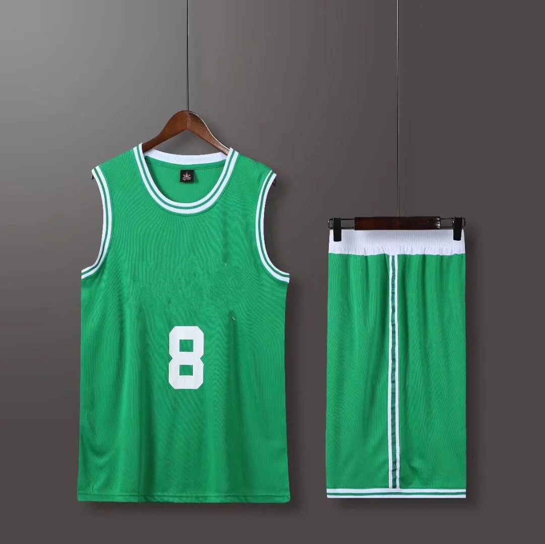 Мужской спортивный комплект баскетбольная майка тренировочный жилет и шорты из