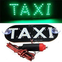 light 12v vehical inside windscreen lamp auto green led cab taxi roof sign