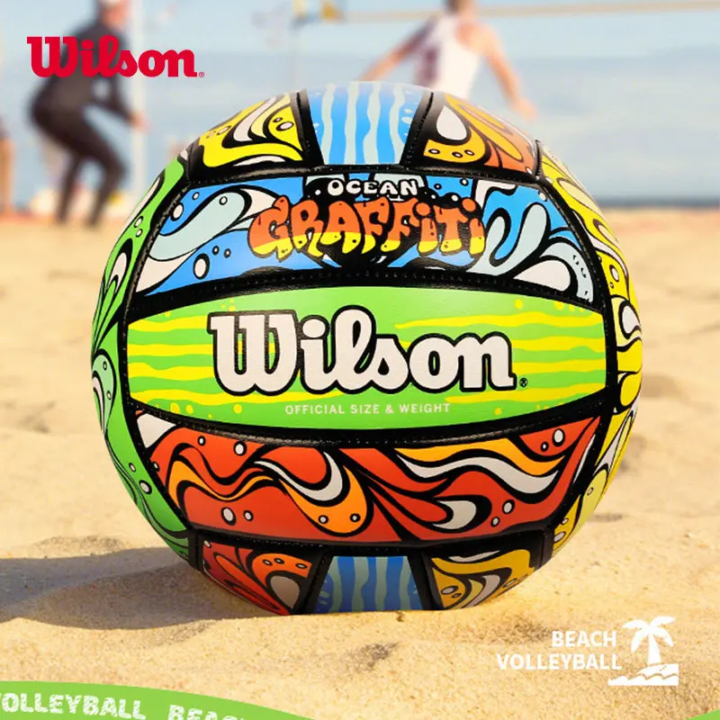 Summer Wilson Colored Graffiti Volleyball  Size 5 Super Soft Sewing Game Grassland Beach Volleball Ball For Student