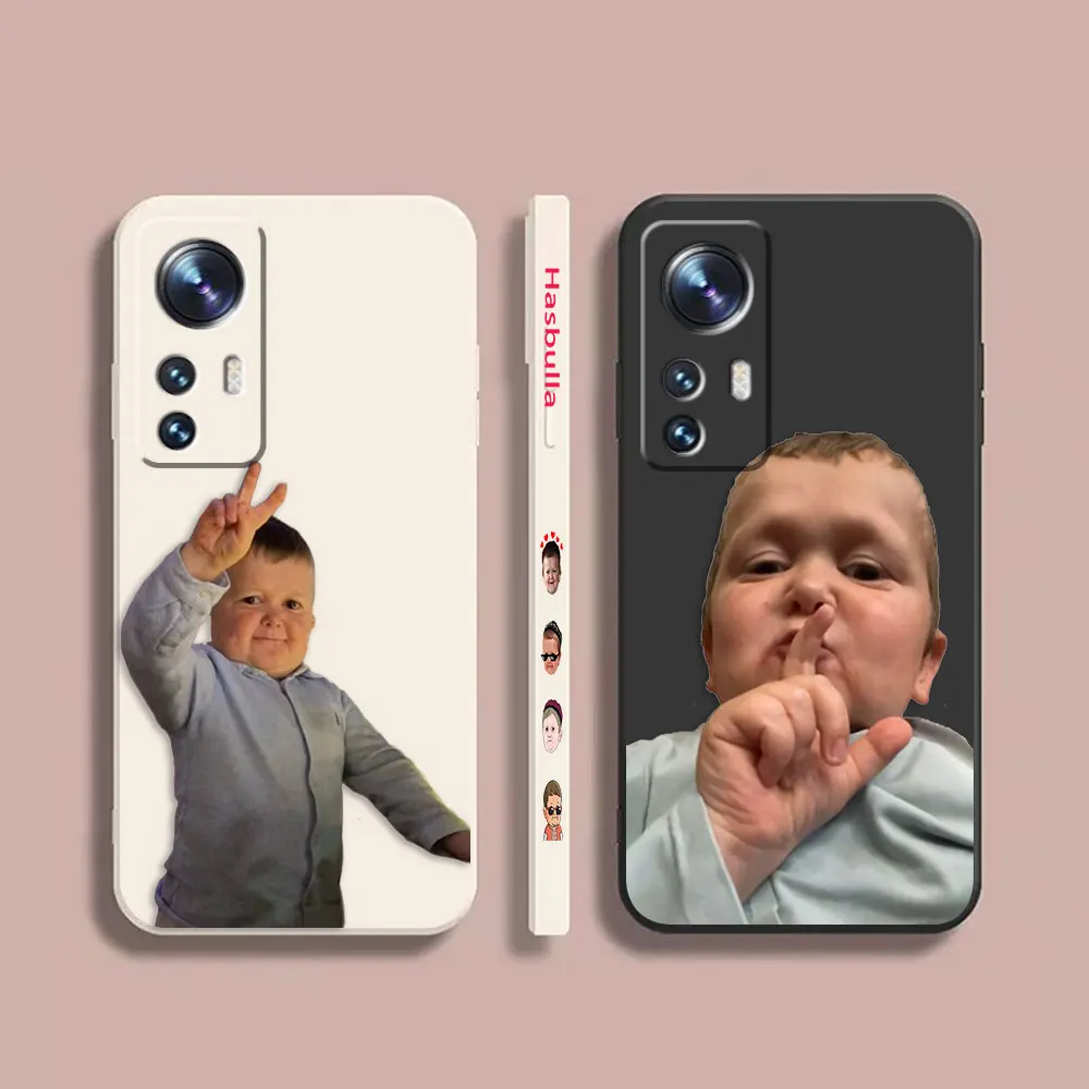 

Case For Xiaomi 13 12 12S 11 11T 10 10S 9 9SE 8 8SE Pro Ultra Lite Colour Simple Liquid Silicone Case Funny Cute Hasbulla