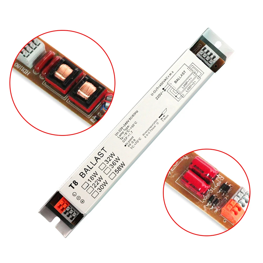 

220-240V AC Wide Voltage Electronic Universal Ballast Instant Fluorescent Lamp Bulb Start Lamp T8
