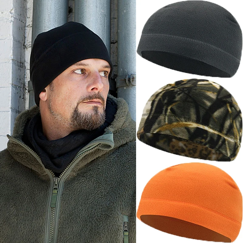 

Ветрозащитная зимняя велосипедная шапка для женщин и мужчин, уличная шапка без козырька, Повседневная однотонная портативная Флисовая теп...