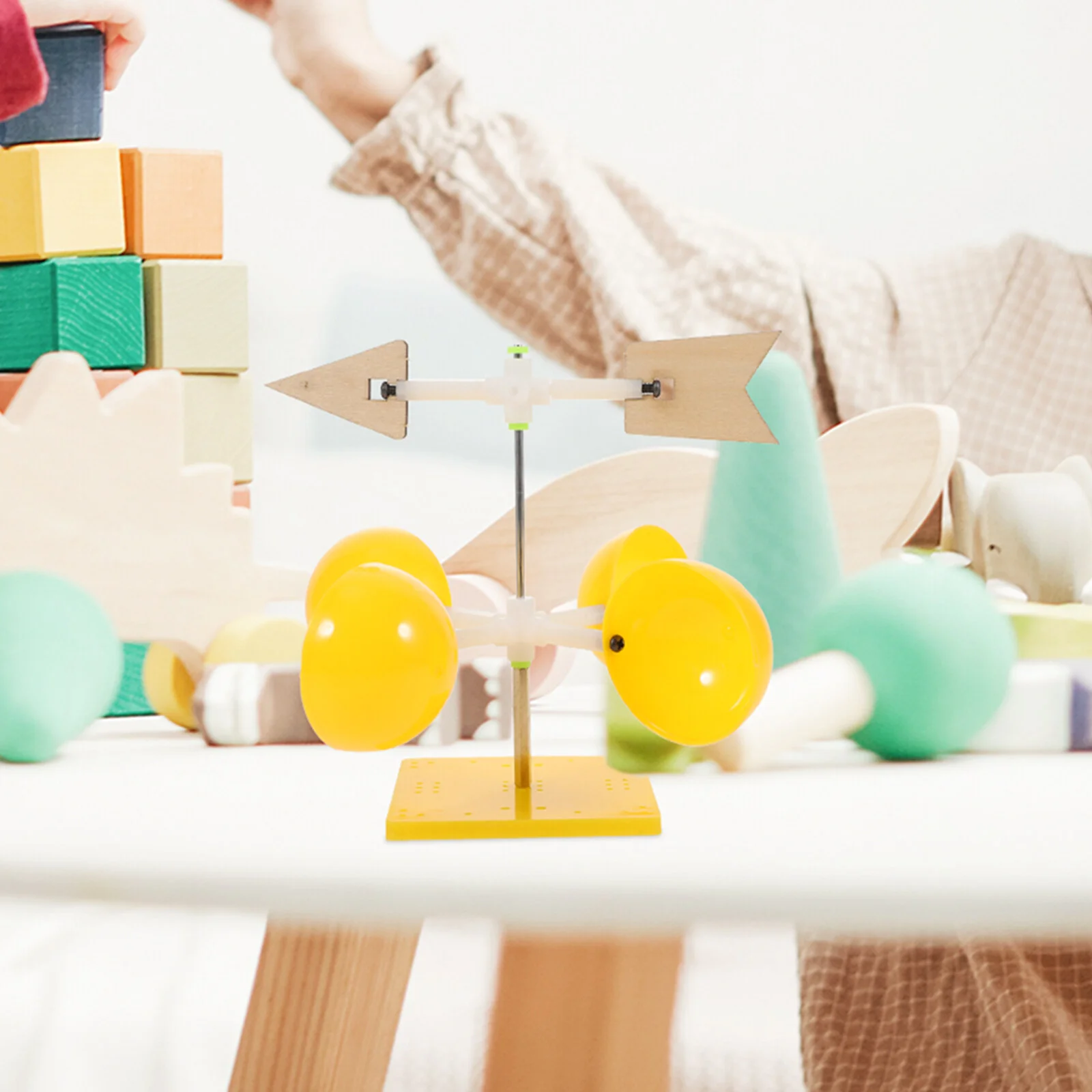 

Plastic Animals Figures Kids Wind Vane Toy Model Meter Stick Middle School Student