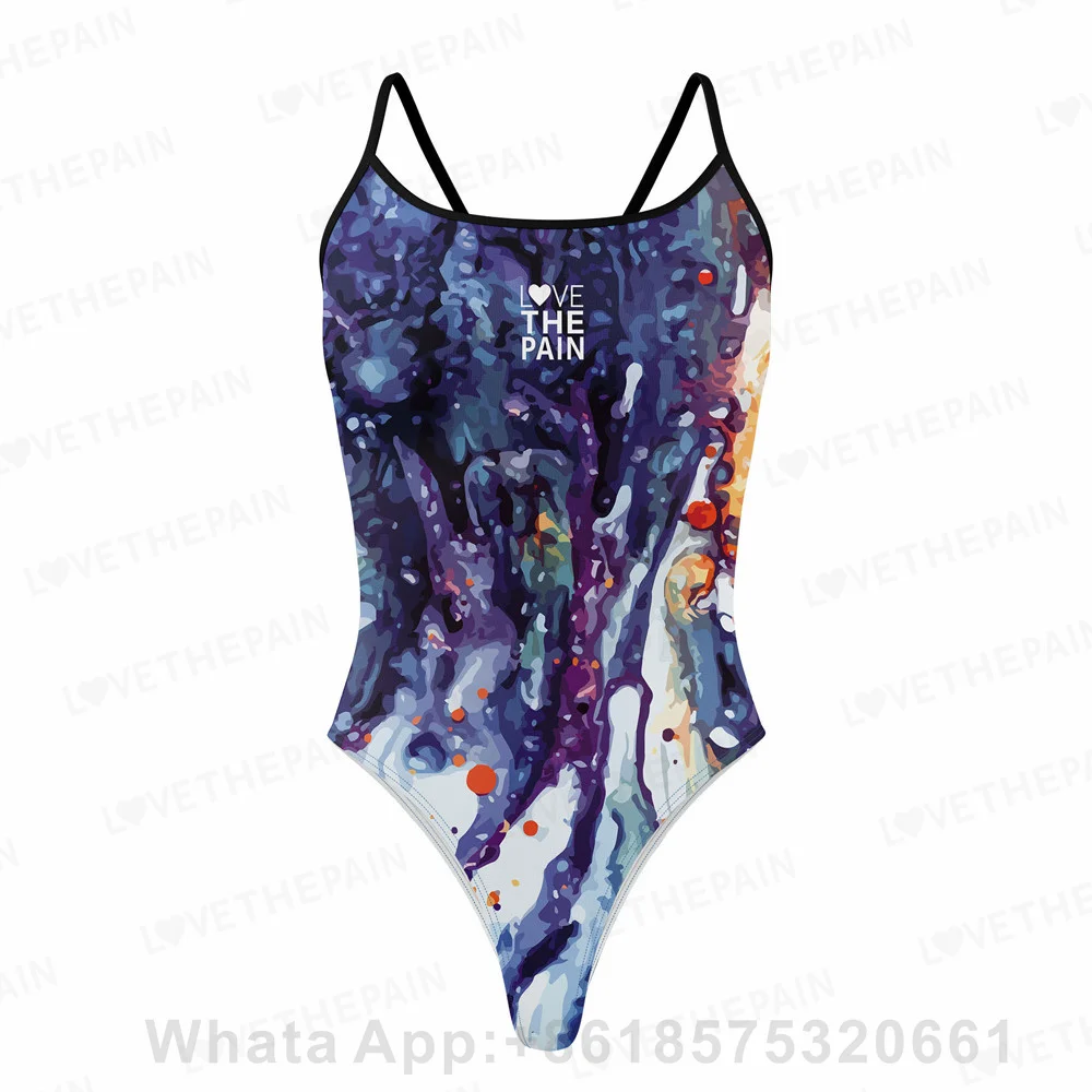 

Love The Pain Women's Sexy Swimsuit Open Water Training Aerobics Fitness Swimming Swimwear Bikini Beach Bathing Suit 2023