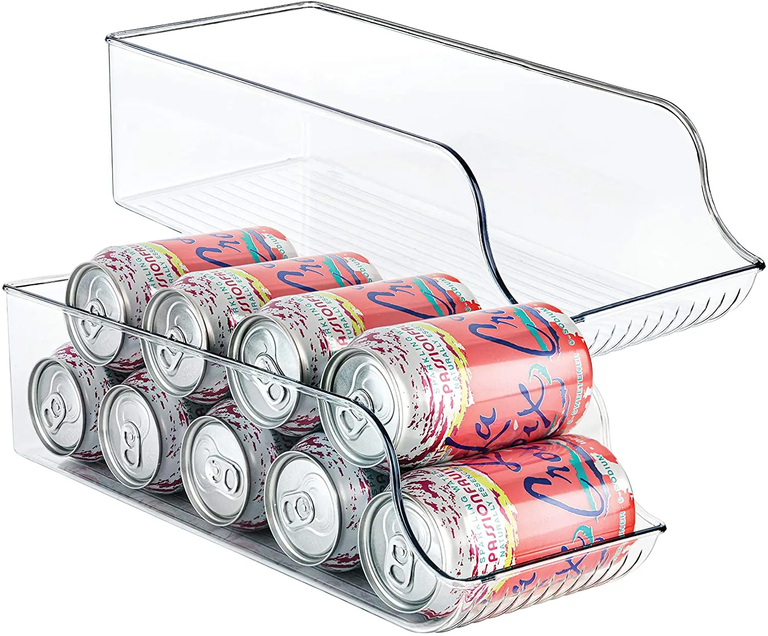 

Fridge Organizer Bins Can Drink Dispenser Holder Refrigerator Freezer Kitchen Cabinets Clear Plastic Food Pantry Storage Rack