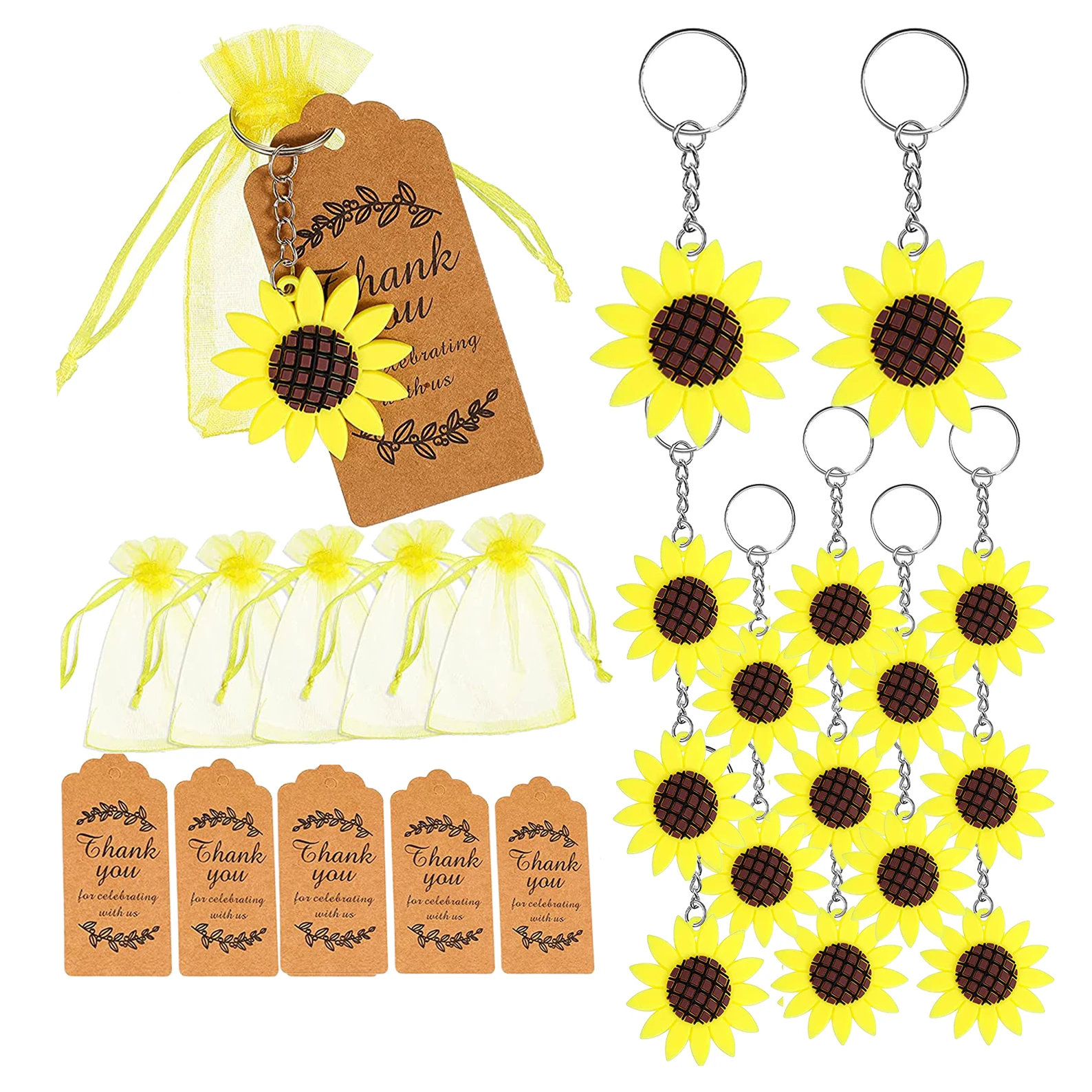 

Sunflower Party Favors School Rewards for boys girls Summer Theme Bridal Wedding Baby Shower Birthday Return Gifts 24 Sets/Lot