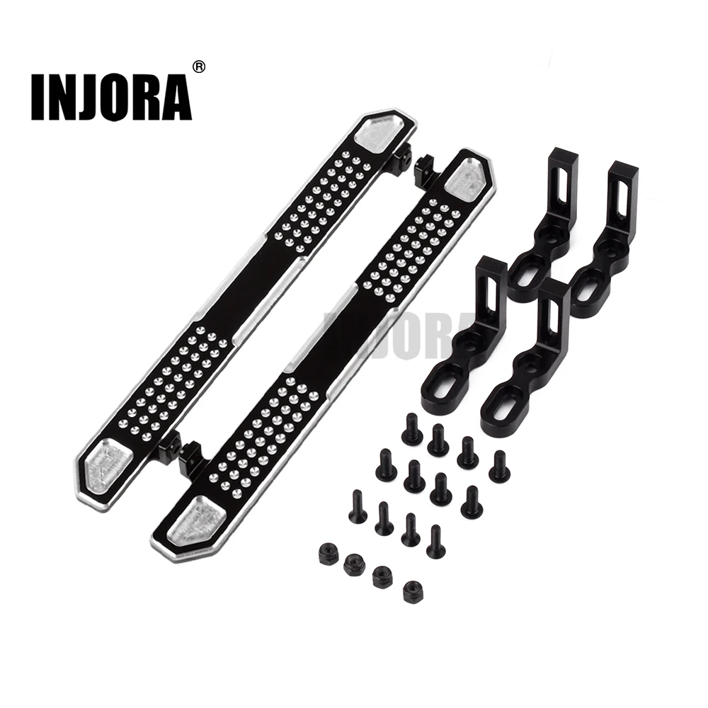 INJORA 2PCS Metall Pedal Rock Sliders Bord für 1/10 RC Crawler TRX4 TRX-4 Upgrade Teile