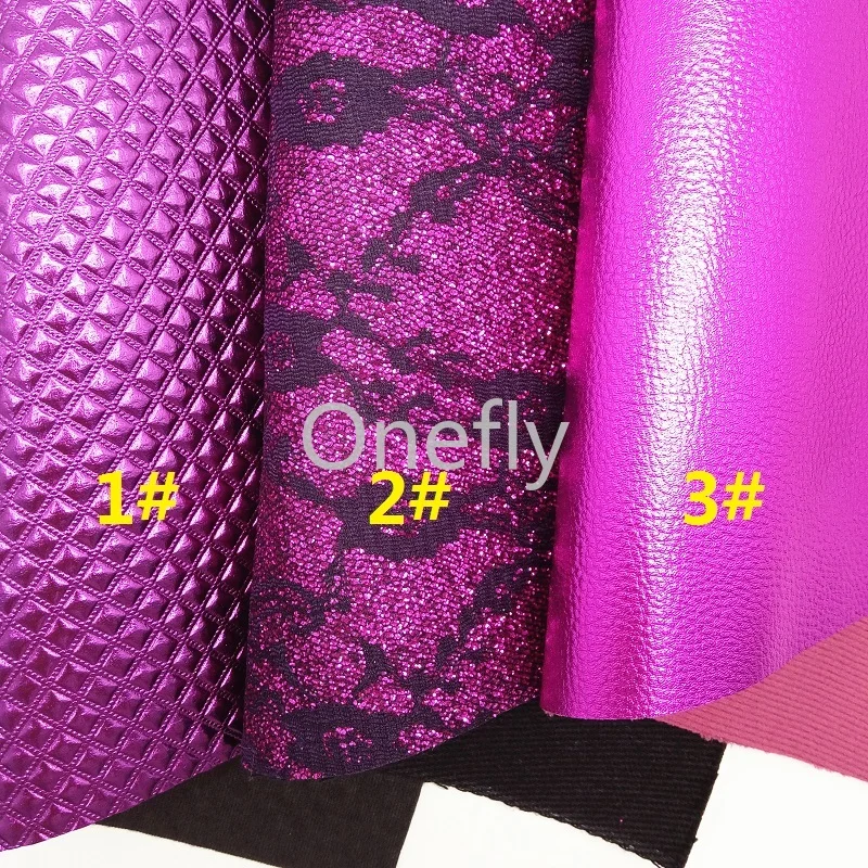 Onefly Кружева Блестящие Кожаные листы пледы Тиснением Синтетическая кожа ткань