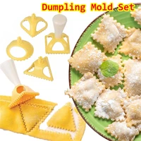 4pcsset 3d dumpling moulds diy dough press ravioli fruits pie mould cookie home pastry baking accessories kitchenware