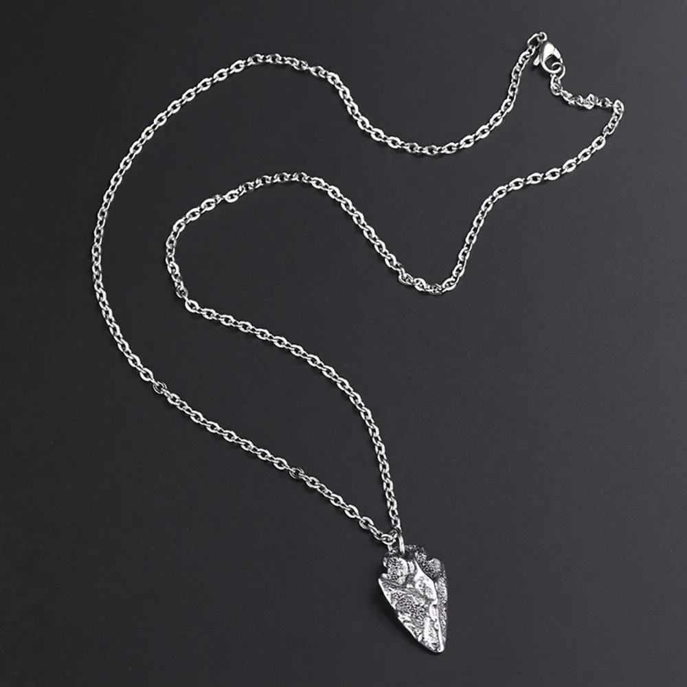 Винтажное ожерелье с кулоном в виде стрелы из нержавеющей стали стиле панк-рок