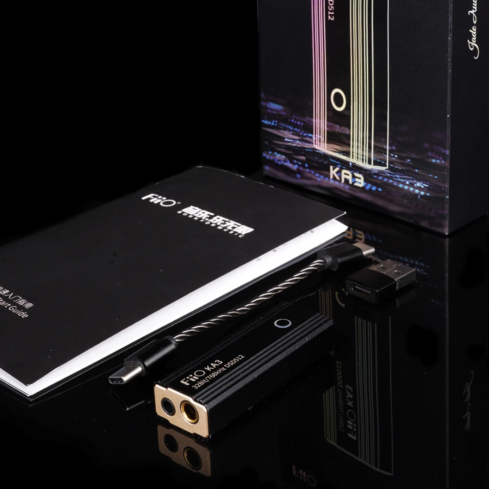 Аудиокабель FiiO JadeAudio KA3 Тип C 3 5/4 4 гнездо для наушников USB DAC усилитель DSD512 Android iOS Mac
