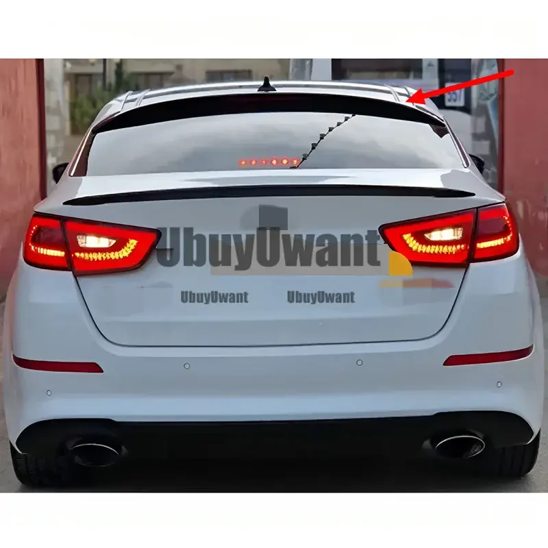 Фото Для Kia K5 Optima 2011-2019 черный спойлер с стоп-сигналом, спойлер на крышу, задний багажник, крыло, губа, задний спойлер на крышу, Стайлинг автомобиля №2