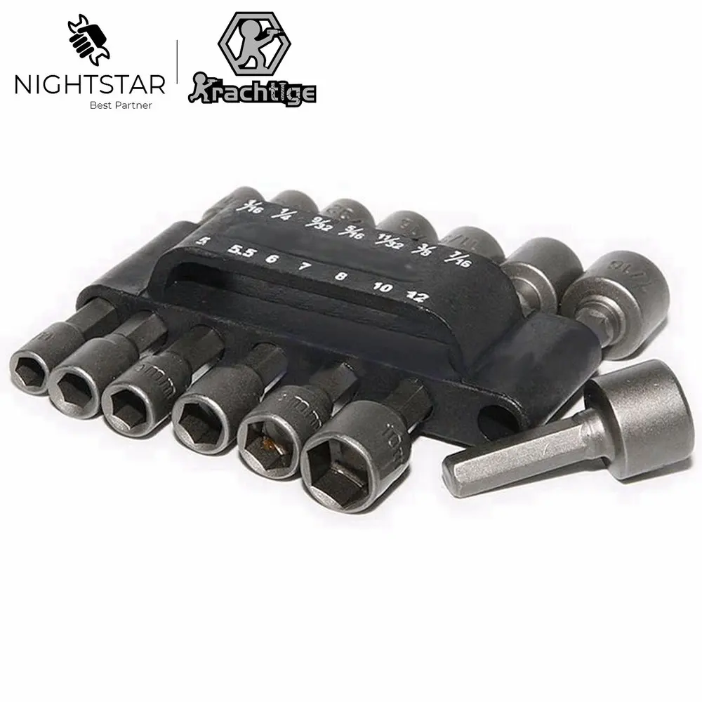 

14 шт. набор сверл с гаечным приводом SAE метрический торцевой ключ Винт 1/4 "шестигранный хвостовик гаечный ключ набор инструментов оснастка крест