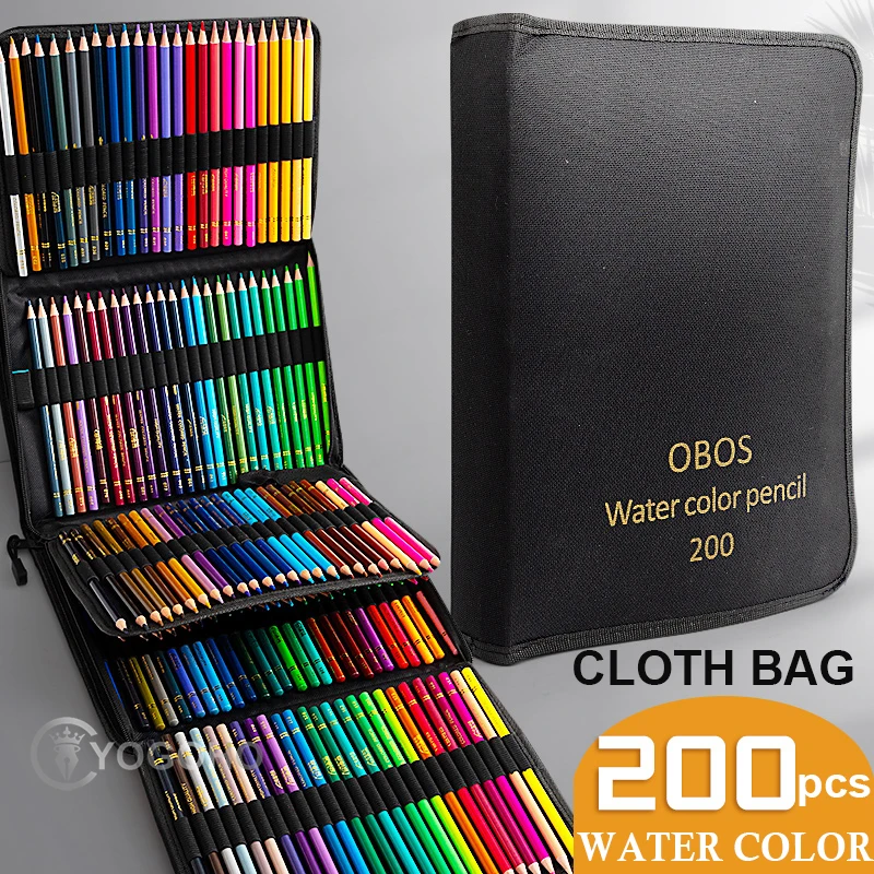 Set Watercolor Oil Color Drawing Colored Pencils With Storage Bag Coloured Pencils