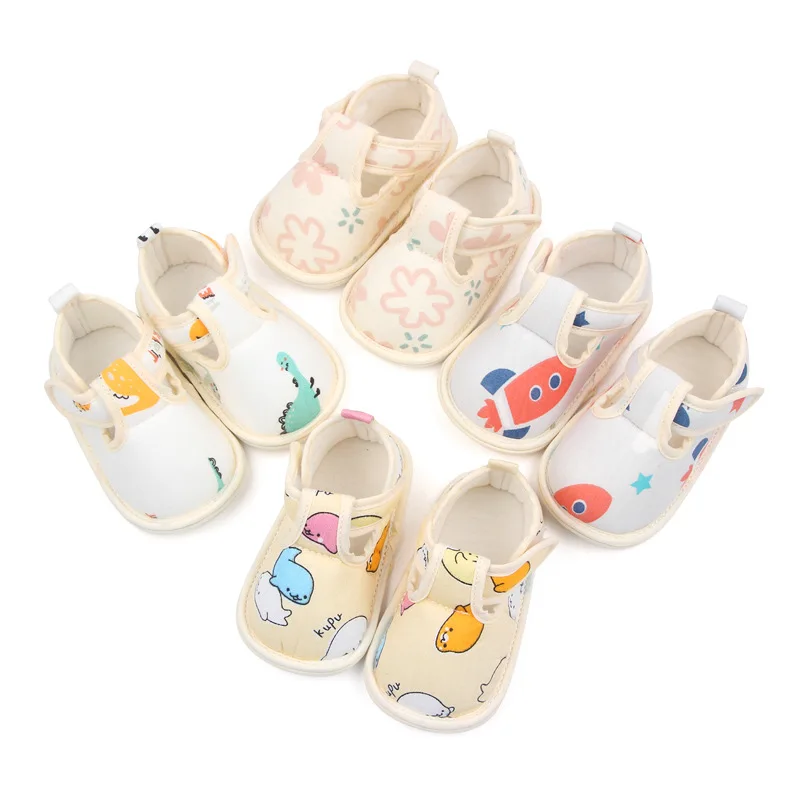 

Ходунки для младенцев, симпатичные Тапочки для новорожденных, обувь для начинающих ходить мальчиков и девочек, обувь с мягкой подошвой для детской кроватки