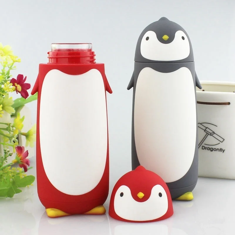 Бутылка для воды детская с рисунком пингвина 10 0 унции прямая защита от падения