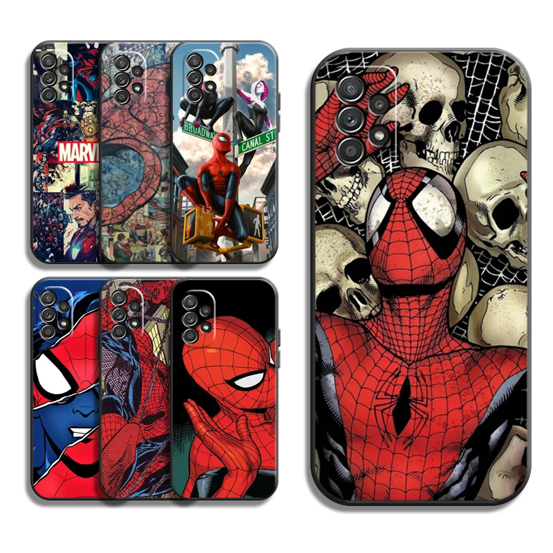 

Marvel Spiderman Phone Cases For Samsung Galaxy A31 A32 A51 A71 A52 A72 4G 5G A11 A21S A20 A22 4G Cases Back Cover Carcasa