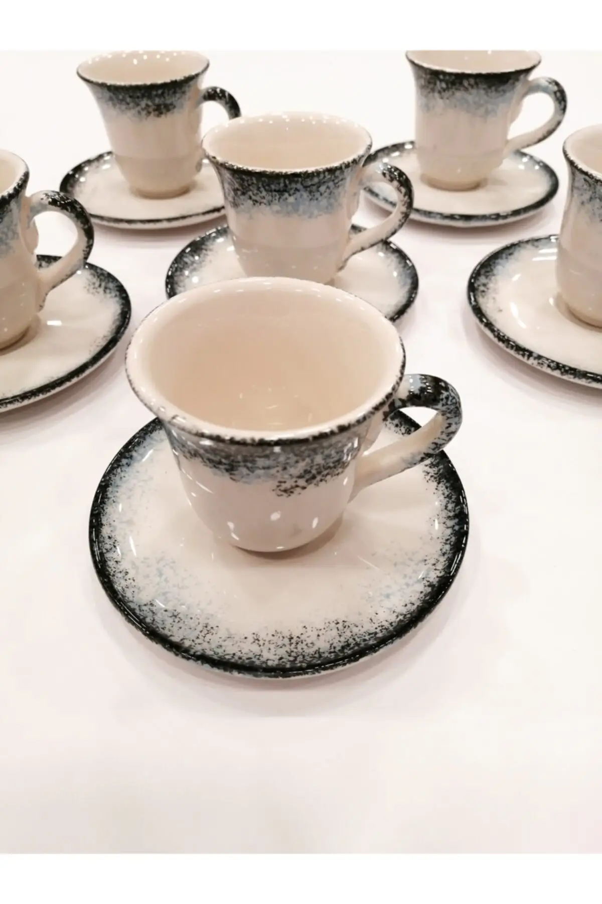 

6 индивидуальных синих керамических зеркальных бусин, новая фарфоровая керамическая кофейная чашка, Турецкая декоративная чашка для кофе эспрессо Se