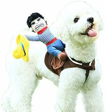 

Dog Costume Pet Costume Pet Suit Cowboy Rider Style (Large)