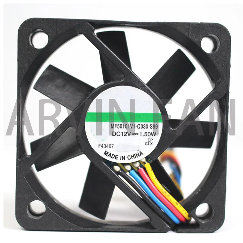 Абсолютно новый телефон 5010 дюйма, 50 мм, 5 см, 12 В, 1,50 Вт, 4 провода, ШИМ, кулер для серверного процессора, радиатор, охлаждающий вентилятор