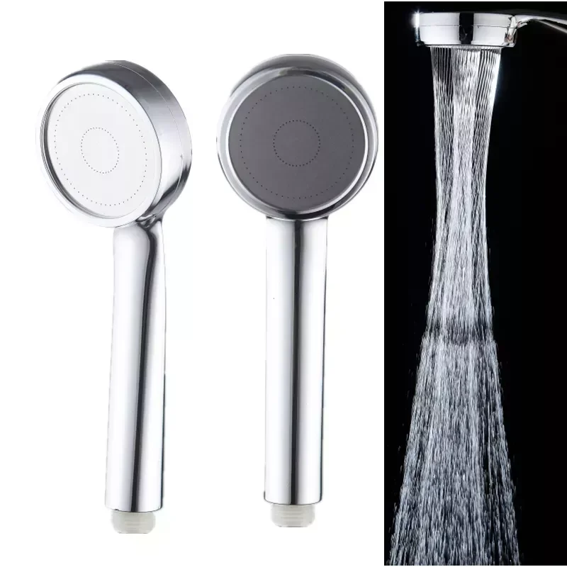 

Pressure Water Saving Rainfall Shower Head Bathroom Accessories ABS Chrome Holder Showerhead Bathroom Accessories