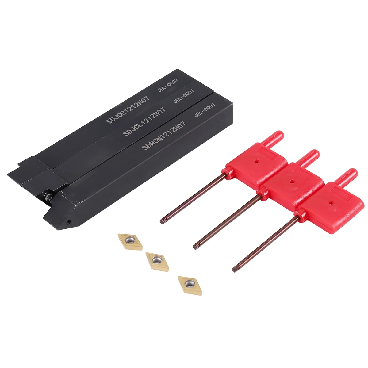 3 шт. Индексируемые держатели для токарных инструментов 1/2 дюйма SDNCN1212H07 + SDJCL1212H07